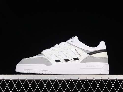 【250】[GV9294]-[ｄｒｏｐ STEP XL LOW SHOES CLOUD WHITE/CORE BLACK/LIGHT GREY]-[WOMAN:36-39]-[MAN:40-45]