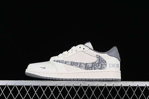 【360】[DM6688-603]-[TRAVIS SCOTT X FRAGMENT DESIGN X AIR JORDAN 1 LOW OG SP OFF WHITE/GREY]-[36-45]
