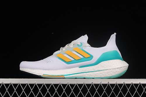 【300】[GX5463]-[ULTRABOOST 22 WHITE MINT RUSH/FLASH ORANGE]-[UNISEX:38-48]