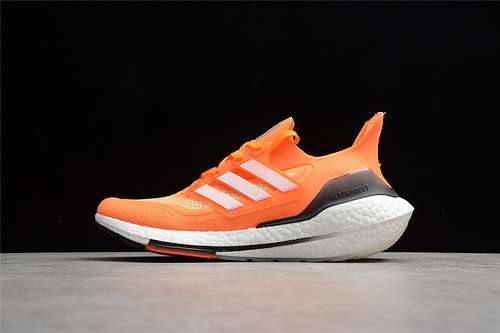 【300】[FZ1920]-[ULTRA BOOST 21 SHOES ORANGE/CLOUD WHITE-BLUE]-[WOMAN:36-39]-[MAN:40-45]