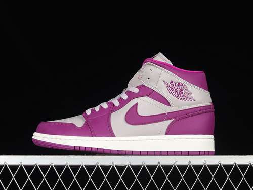 【320】[BQ6472-501]-[AIR JORDAN 1 MID MAGENTA/LIGHT GREY/WHITE]-[WOMAN:36-39]-[MAN:40-46]