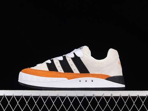【280】[HP9916]-[HUMAN MADE X ADIMATIC SHOES OFF WHITE/CORE BLACK/BRIGHT ORANGE]-[UNSIEX:36-45]