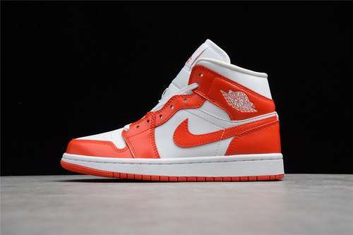 【360】[BQ6472-116]-[CJ AIR JORDAN 1 MID WHITE/HABANERO RED/WHITE]-[WOMAN:35.5-39]-[MAN:40-44.5]