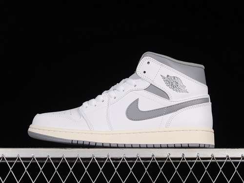 【340】[554724-135]-[AIR JORDAN 1 MID WHITE/STEALTH/NEUTRAL GREY]-[MAN:40-46]