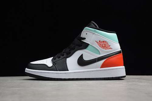 【340】[BQ6931-100]-[AIR JORDAN 1 MID GS SE WHITE/BLACK/RED-SPRUCE]-[WOMAN:36-39]-[MAN:40-47]