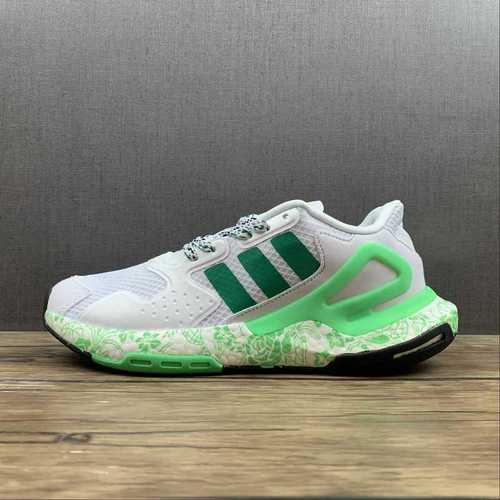 【300】[FW4848]-[DAY JOGGER 2020 BOOST SHOES CLOUD WHITE/GREEN/CLOUD WHITE]-[WOMAN:36-39]-[MAN:40-45]