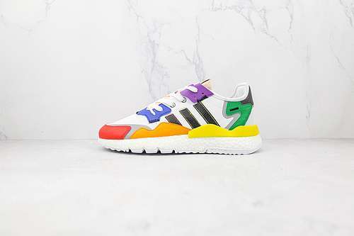 【280】[FY9023]-[NITE JOGGER PRIDE SHOES CLOUD WHITE/CORE BLACK/SILVER METALLIC]-[UNSIEX:36-45]