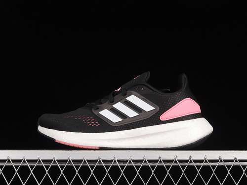 【300】[HQ1458]-[PUREBOOST 22 SHOES CORE BLACK/CLOUD WHITE/PINK]-[WOMAN:36-39]