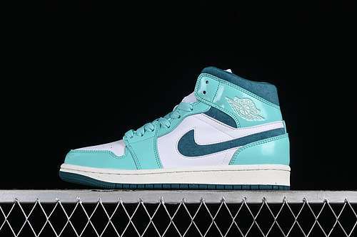 【300】[DZ3745-300]-[AIR JORDAN 1 MID BLEACHED TURQUOISE/BARELY GREEN/SAIL/SKY TEAL]-[UNISEX:36-46]