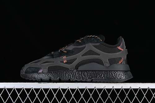 【280】[ID5104]-[ADIDAS IVP NITE JOGGER BOOST BLACK/ORANGE]-[WOMAN:36-39]-[MAN:40-45]