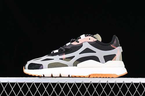 【280】[ID5102]-[ADIDAS IVP NITE JOGGER BOOST WHITE/GREY/BLACK/ORANGE]-[WOMAN:36-39]-[MAN:40-45]