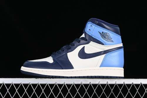 【530】[555088-140]-[AIR JORDAN 1 WHITE/BLACK/BLUE]-[MAN:40-47.5]