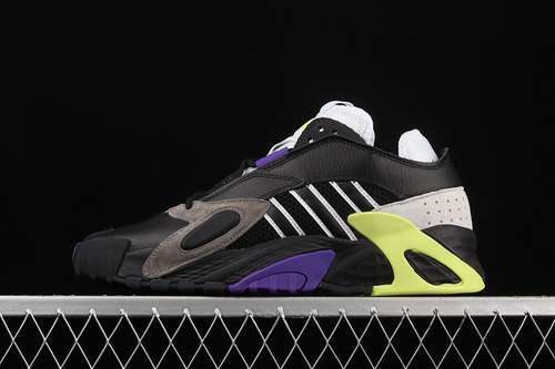 【320】[EG2995]-[STREETBALL SHOES CORE BLACK/WHITE/PURPLE-GREEN]-[MAN:39-45]