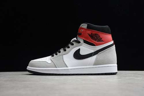 【450】[555088-126]-[AIR JORDAN 1 RETRO HIGH OG WHITE/BLACK-LIGHT SMOKE GREY]-[UNISEX:36-47]