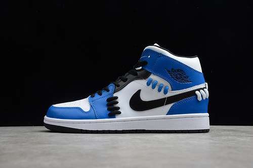 【300】[CV0152-401]-[AIR JORDAN 1 MID SE SISTERHOOD GAME ROYAL/BLACK-WHITE]-[UNISEX:36-45]