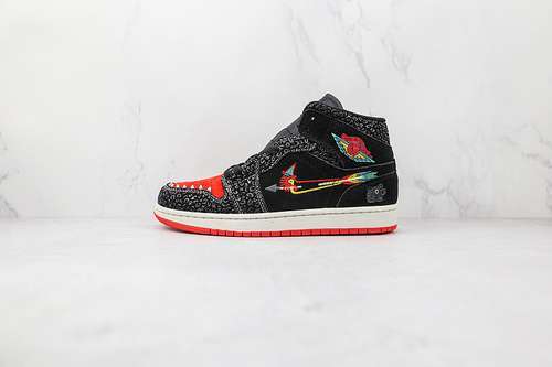【340】[DN4904-001]-[AIR JORDAN 1 MID SE SIEMPRE FAMILIA BLACK/SAIL/ROMA GREEN/CHILE RED]-[36-45]