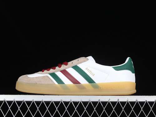 【250】[IA9089]-[GU*CCI X GAZELLE SHOES CLOUD WHITE/GREEN/RED-GUM]-[WOMAN:36-39]-[MAN:40-45]