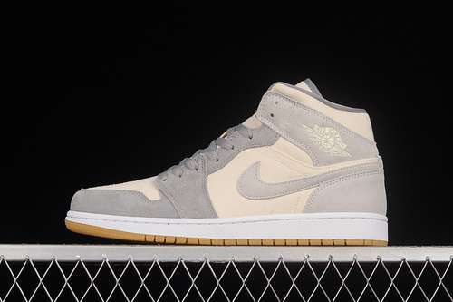 【340】[DN4281-100]-[AIR JORDAN 1 MID SE COCONUT MILK/COCONUT MILK/PARTICLE GREY]-[MAN:40-46]