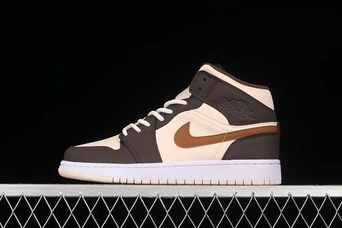【320】[DO6699-200]-[AIR JORDAN 1 MID CREAM/DARK CHOCOLATE-BROWN]-[WOMAN:36-39]-[MAN:40-46]