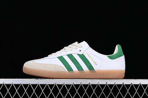【260】[HQ6075]-[ADIDAS SAMBA OG SPORTY&amp;RICH WHITE/GREEN/BROWN]-[WOMAN:36-39]-[MAN:40-45]