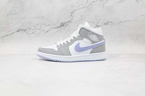 【340】[BQ6472-105]-[AIR JORDAN 1 MID WHITE/LIGHT GREY-BLUE]-[WOMAN:36-39]-[MAN:40-46]