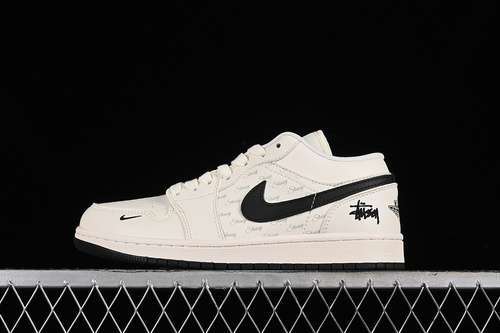 【360】[SJ9950-008]-[AIR JORDAN 1 LOW BEIGE BLACK/WHITE]-[WOMAN:36-39]-[MAN:40-45]