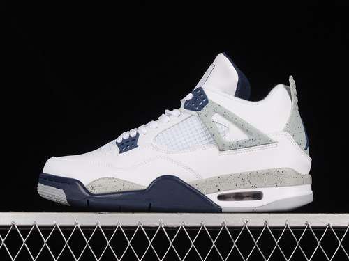 【340】[DH6927-140]-[AIR JORDAN 4 RETRO WHITE/MIDNIGHT NAVY/LIGHT SMOKE GREY/FIRE RED]-[UNISEX:36-48]
