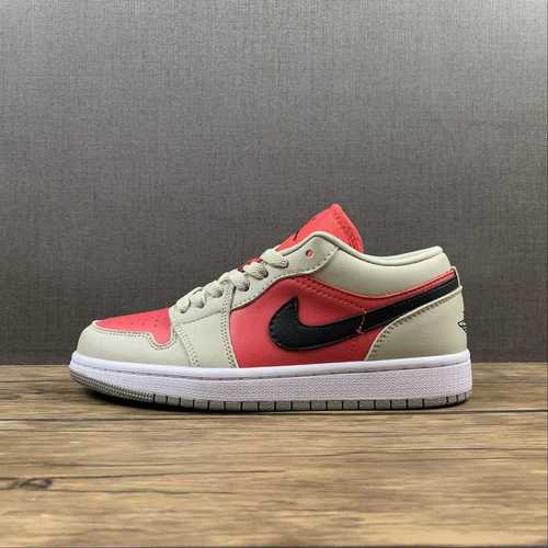 【280】[DC0774-060]-[AIR JORDAN 1 LOW LIGHT IRON ORE/BLACK-SIREN RED]-[WOMAN:36-40]