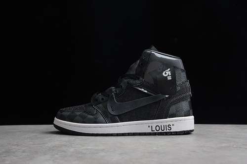【450】[AIR JORDAN 1 X OW X L*V BLACK/BLACK/WHITE]-[WOMAN:36-39]-[MAN:40-47.5]
