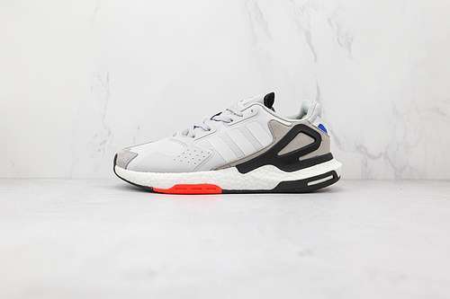 【300】[FY3766]-[DAY JOGGER SHOES GREY/BLACK/WHITE-RED]-[WOMAN:36-39]-[MAN:40-45]