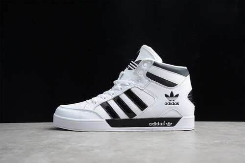 【260】[G24344]-[HARDCOURT HIGH SHOES CLOUD WHITE/CORE BLACK/CLOUD WHITE]-[WOMAN:36-39]-[MAN:40-45]