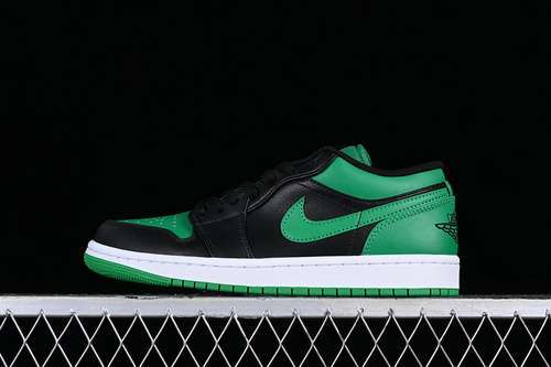 【320】[553558-065]-[AIR JORDAN 1 LOW BLACK/BLACK/LUCKY GREEN/WHITE]-[WOMAN:35.5-39]-[MAN:40-46]