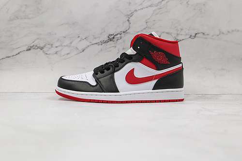 【340】[554724-122]-[AIR JORDAN 1 MID METALLIC RED WHITE/GYM RED/BLACK]-[WOMAN:36-39]-[MAN:40-46]
