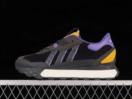 【300】[HP9823]-[FUTRO MIXR NEO SHOES CORE BLACK/PURPLE/ORANGE]-[WOMAN:36-39]-[MAN:40-45]