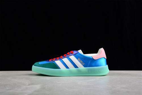 【250】[103660]-[GU*CCI X GAZELLE SHOES BLUE/CLOUD WHITE/GREEN/RED]-[WOMAN:35-39]-[MAN:40-45]