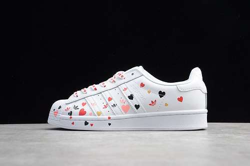 【280】[FV3289]-[SUPERSTAR VALENTINE&#x27;S DAY CLOUD WHITE/CORE BLACK/GLORY PINK]-[UNISEX:36-45]