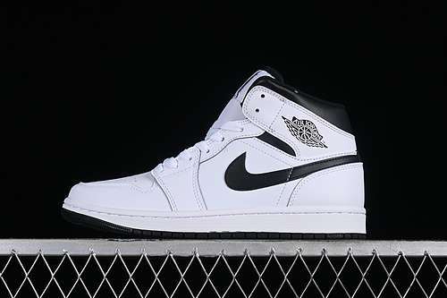 【340】[DQ8426-132]-[AIR JORDAN 1 MID WHITE/BLACK]-[MAN:40-46]