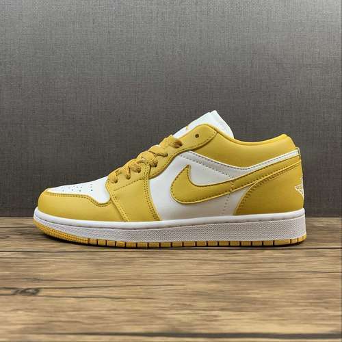 【280】[553558-171]-[AIR JORDAN 1 LOW WHITE/WHITE/POLLEN]-[WOMAN:36-39]-[MAN:40-46]