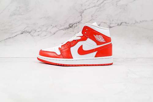【340】[BQ6472-116]-[AIR JORDAN 1 MID SYRACUSE WHITE/WHITE/RED]-[WOMAN:35.5-39]-[MAN:40-44.5]