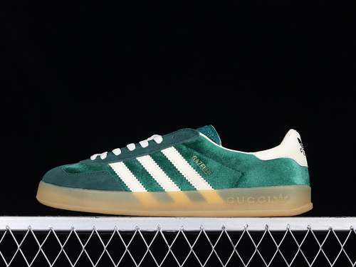 【250】[707848]-[GU*CCI X GAZELLE SHOES DARK GREEN/CLOUD WHITE/GUM]-[WOMAN:36-39]-[MAN:40-45]