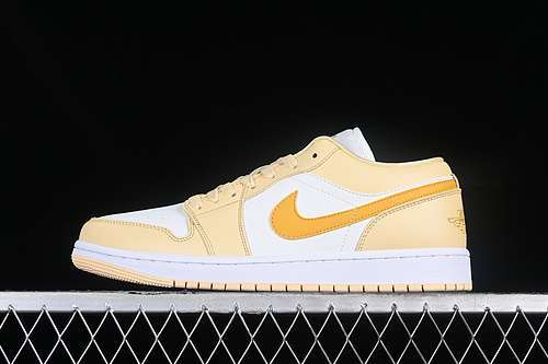 【260】[DC0774-170]-[WMNS AIR JORDAN 1 LOW TEAM GOLD/WHITE]-[WOMAN:36-39]-[MAN:40-46]