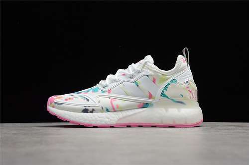 【320】[GX5405]-[ZX 2K BOOST SHOES CLOUD WHITE/SCREAMING PINK/ACID MINT]-[WOMAN:36-39]-[MAN:40-45]
