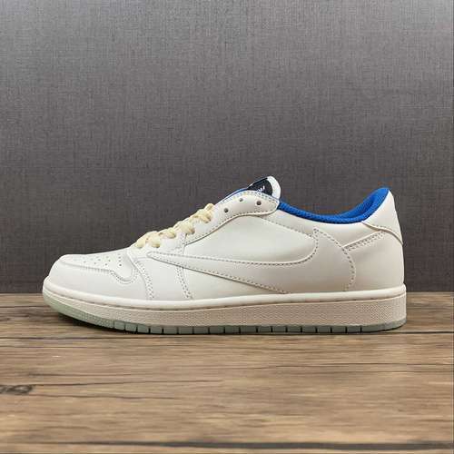 【300】[DM7866-149]-[FRAGMENT DESIGN X TRAVIS SCOTT X AIR JORDAN 1 RETRO LOW WHITE/BLUE]-[MAN:40-46]