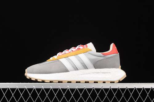 【300】[GY1033]-[RACING 1 BOOST PROTOTYPE LIGHT GREY/CLOUD WHITE/ORANGE]-[WOMAN:36-39]-[MAN:40-45]
