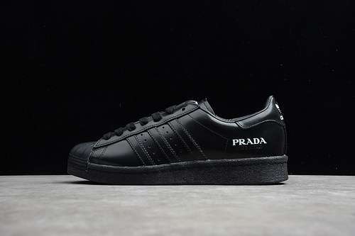 【340】[FW6679]-[SUPERSTAR SHOES X PRA*DA CORE BLACK/CORE BLACK/CORE BLACK]-[UNISEX:36-46]
