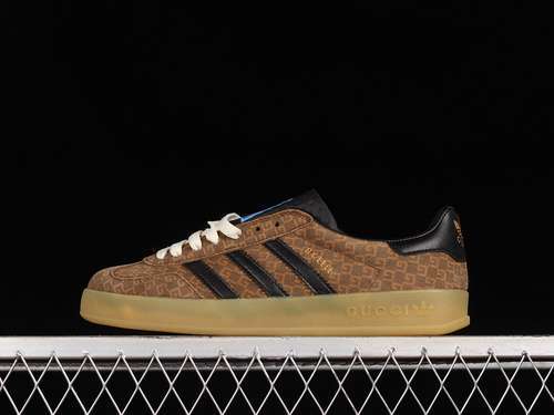 【250】[IA1625]-[GU*CCI X GAZELLE SHOES DARK BROWN/CORE BLACK/BEIGE]-[WOMAN:36-39]-[MAN:40-45]