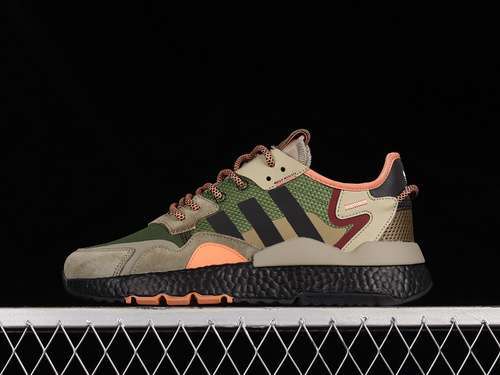 【280】[GY0018]-[NITE JOGGER BOOST SHOES DARK GREEN/CLOUD WHITE/ORANGE]-[MAN:39-45]