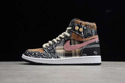 【420】[CT4487-001]-[AIR JORDAN 1 HIGH ZOOM R2T BLACK/BROWN/PINK]-[MAN:40-46]