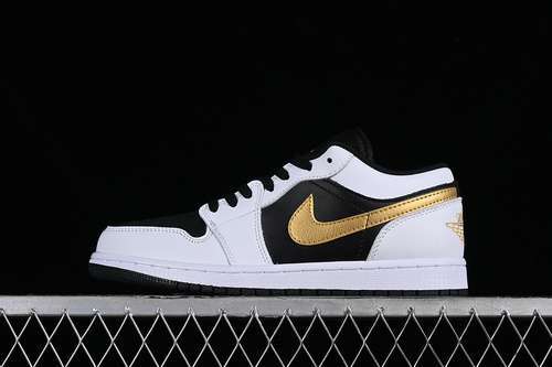 【260】[553558-172]-[AIR JORDAN 1 LOW BLACK/WHITE/METALLIC GOLD]-[WOMAN:35.5-39]-[MAN:40-47.5]