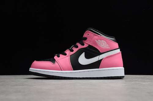 【340】[555112-002]-[AIR JORDAN 1 MID GS PINKSICLE BLACK/WHITE-PINKSICLE]-[WOMAN:36-40]